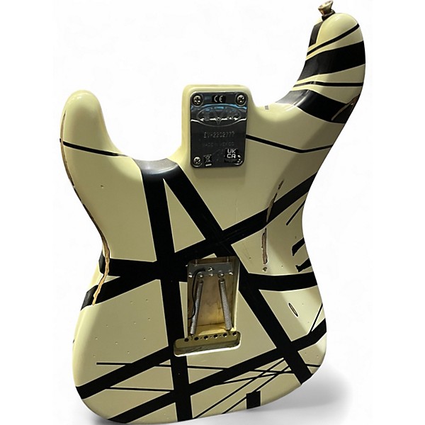 Used EVH 78 ERUPTION STRIPED WHITE Solid Body Electric Guitar