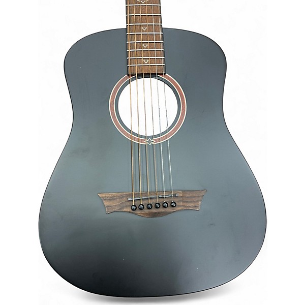 Used Dean Flight Series Travel Black Acoustic Guitar