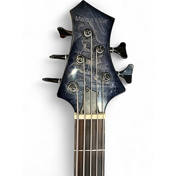 Used Sire Marcus Miller M7 Swamp Ash 5 String Transparent Black Burst Electric Bass Guitar