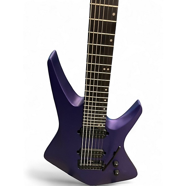 Used Sterling by Music Man Kaizen 7 string Firemist Purple Satin Solid Body Electric Guitar