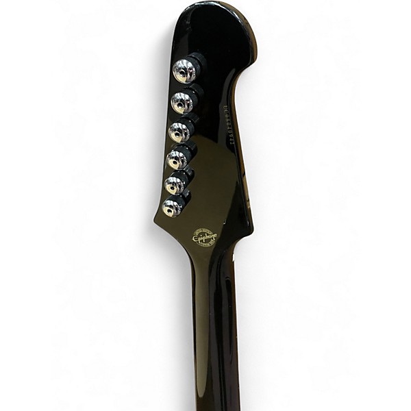 Used 2008 Epiphone Ltd Ed Custom Shop Firebird Black Solid Body Electric Guitar