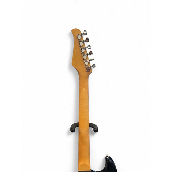 Used Silvertone St Style Black Solid Body Electric Guitar