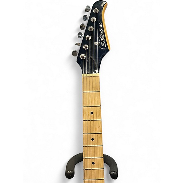 Used Silvertone St Style Black Solid Body Electric Guitar