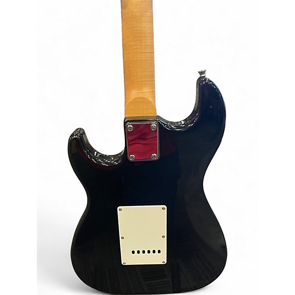 Used Silvertone St Style Black Solid Body Electric Guitar