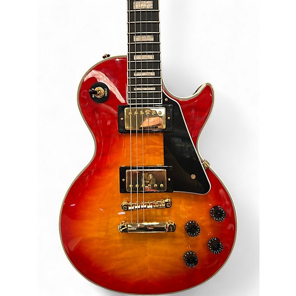 Used Epiphone Les Paul Custom Iced Tea Burst Solid Body Electric Guitar