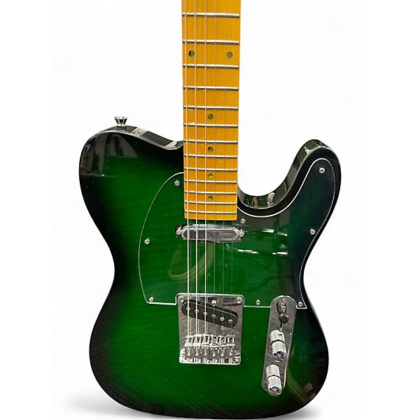 Used Leo Jaymz T-STYLE GREEN BURST Solid Body Electric Guitar