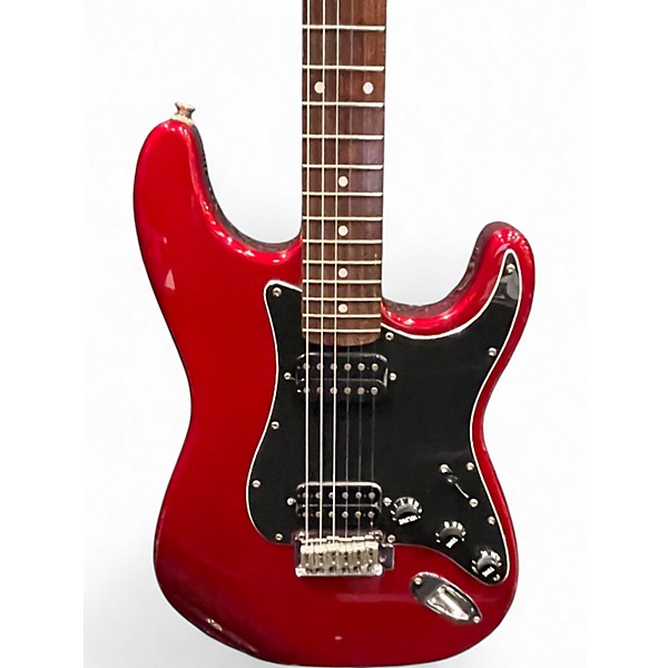 Used Squier Standard Stratocaster Candy Apple Red Metallic Solid Body Electric Guitar