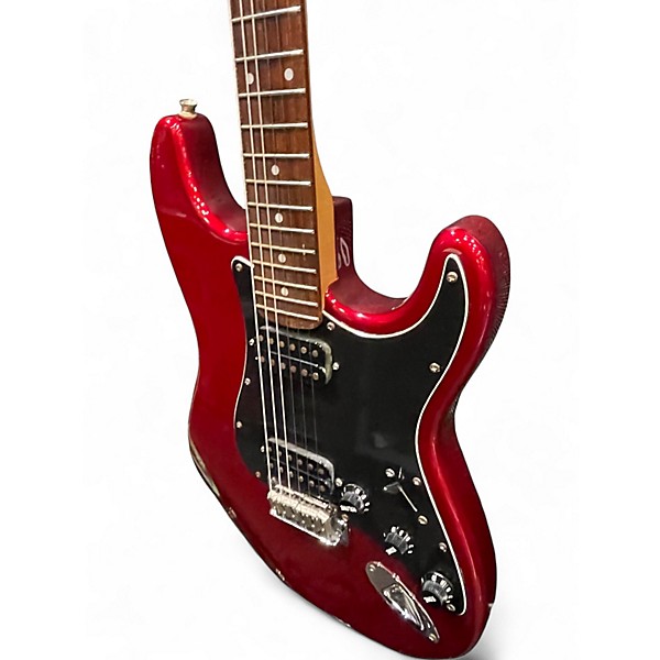 Used Squier Standard Stratocaster Candy Apple Red Metallic Solid Body Electric Guitar
