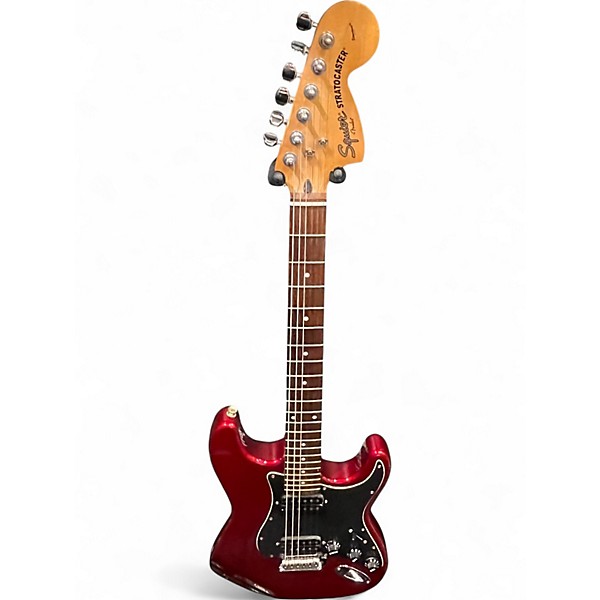 Used Squier Standard Stratocaster Candy Apple Red Metallic Solid Body Electric Guitar