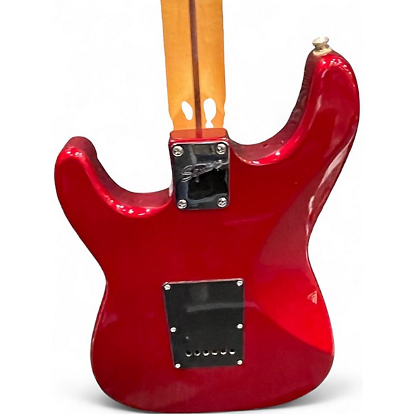 Used Squier Standard Stratocaster Candy Apple Red Metallic Solid Body Electric Guitar