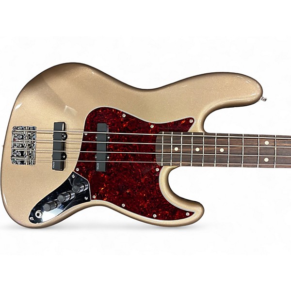 Used 2025 Fender American Professional Classic Jazz Faded Firemist Gold Electric Bass Guitar