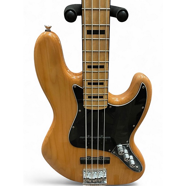 Used Squier STANDARD JAZZ Natural Electric Bass Guitar
