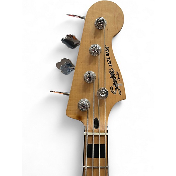 Used Squier STANDARD JAZZ Natural Electric Bass Guitar