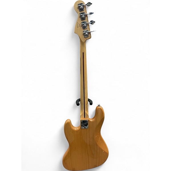 Used Squier STANDARD JAZZ Natural Electric Bass Guitar
