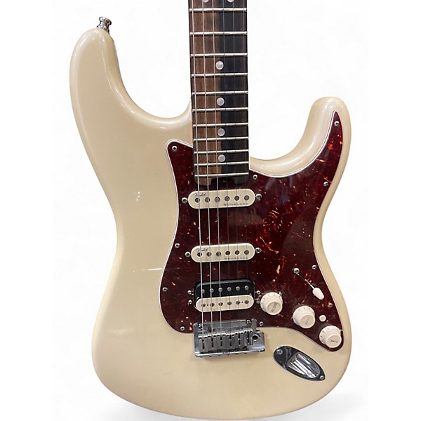 Used Fender American Elite Stratocaster HSS Shawbucker WHITE Solid Body Electric Guitar