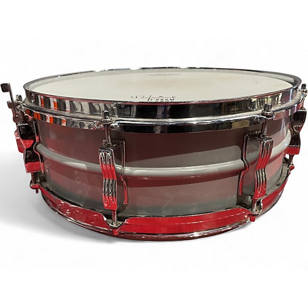 Used 1980s Ludwig 14X5.5 Acrolite Snare Silver Drum