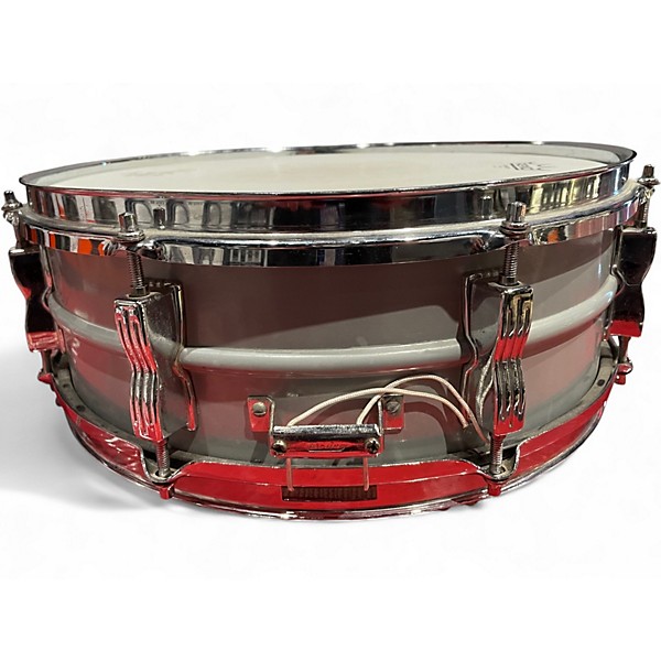 Used 1980s Ludwig 14X5.5 Acrolite Snare Silver Drum