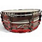 Used 1980s Ludwig 14X5.5 Acrolite Snare Silver Drum