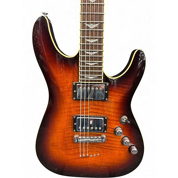 Used Schecter Guitar Research C1 Plus 2 Color Sunburst Solid Body Electric Guitar