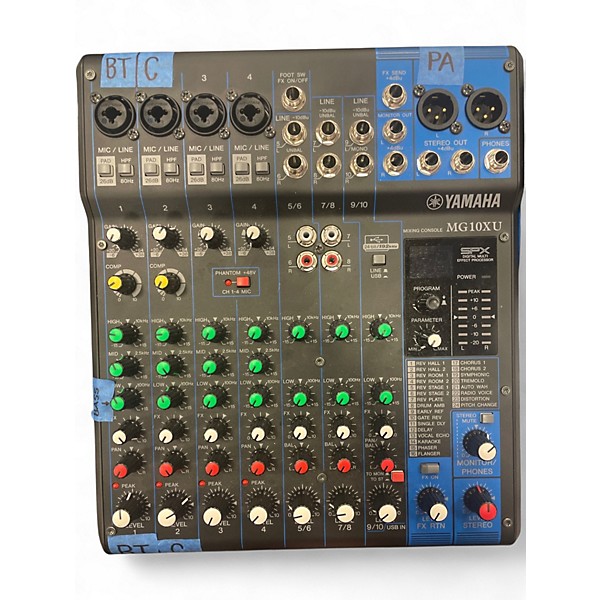 Used Yamaha MG10XU 10 Channel Mixer with Effects Unpowered Mixer