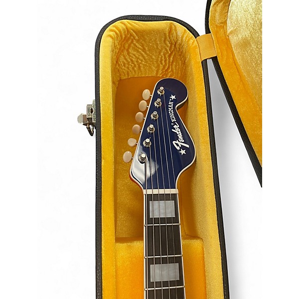 Used Fender Buck Owens Kingman Red White and Blue Acoustic Electric Guitar