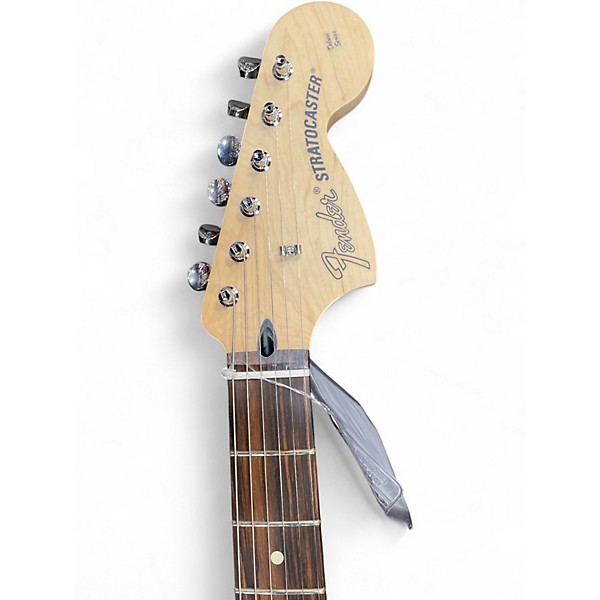 Used Fender Tom Delonge Signature Stratocaster Graffiti Yellow Solid Body Electric Guitar