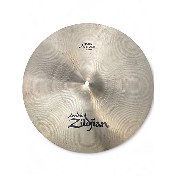 Used Zildjian 17in avedis Thin Crash Cymbal