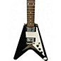 Used Epiphone 1958 Korina Flying V Black Solid Body Electric Guitar