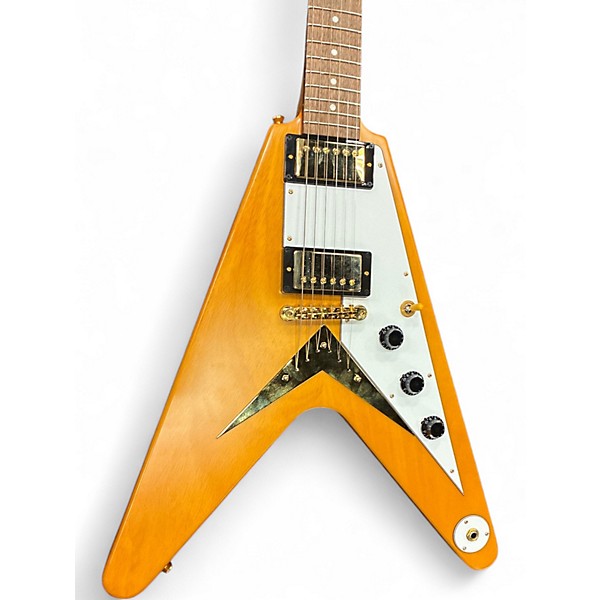 Used 2020s Epiphone 1958 Korina Flying V Natural Solid Body Electric Guitar
