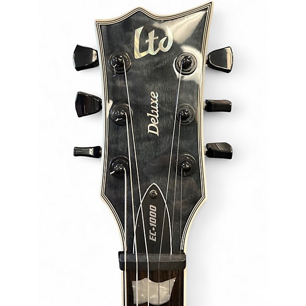Used ESP LTD EC1000 Piezo See Thru Black Solid Body Electric Guitar