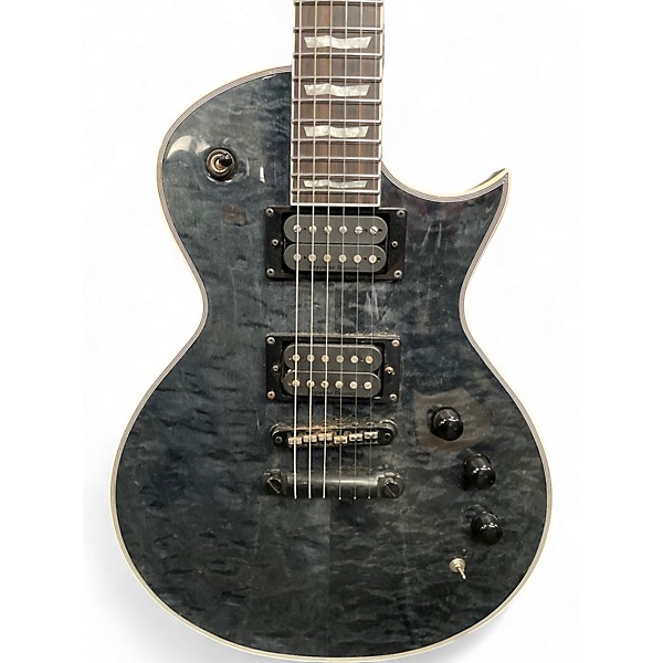 Used ESP LTD EC1000 Piezo See Thru Black Solid Body Electric Guitar