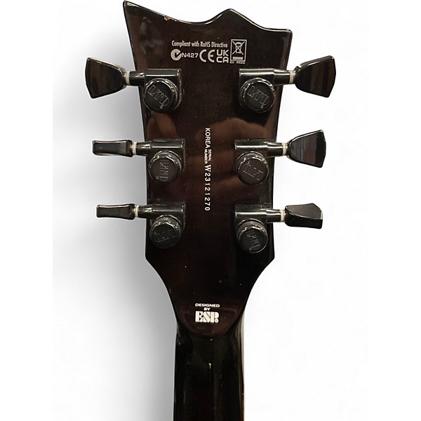 Used ESP LTD EC1000 Piezo See Thru Black Solid Body Electric Guitar