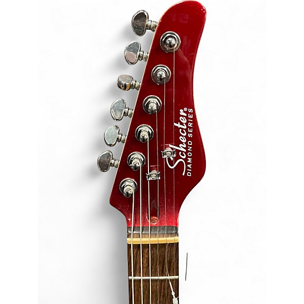 Used Schecter Guitar Research Diamond Series PT FAST BACK II Candy Apple Red Solid Body Electric Guitar