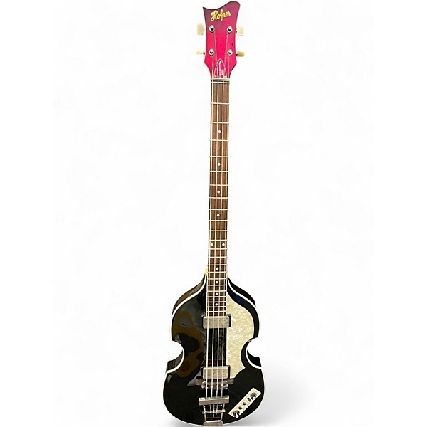 Used Hofner COMTEMPORARY Black and White Electric Bass Guitar