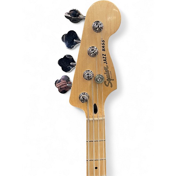 Used Squier Jazz Bass Deluxe Alpine White Electric Bass Guitar