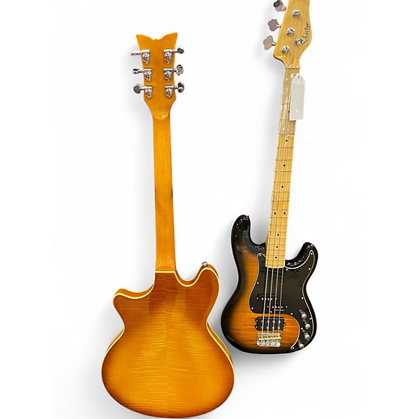 Used Schecter Guitar Research TSH1 classic 2 Tone Sunburst Hollow Body Electric Guitar