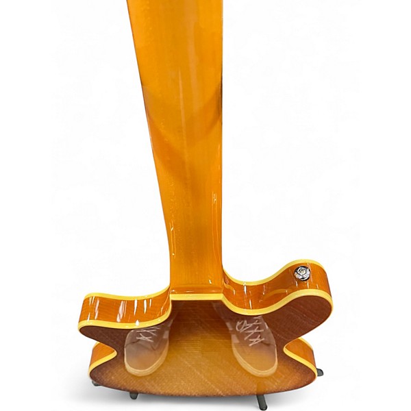 Used Schecter Guitar Research TSH1 classic 2 Tone Sunburst Hollow Body Electric Guitar