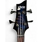 Used Schecter Guitar Research Omen Extreme 4 String See-Thru Blue Burst Electric Bass Guitar