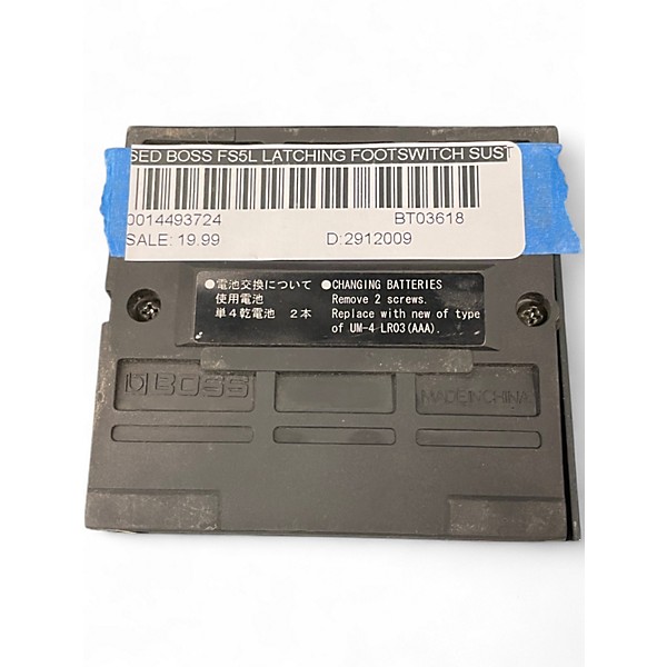 Used BOSS FS5L Latching Footswitch Sustain Pedal