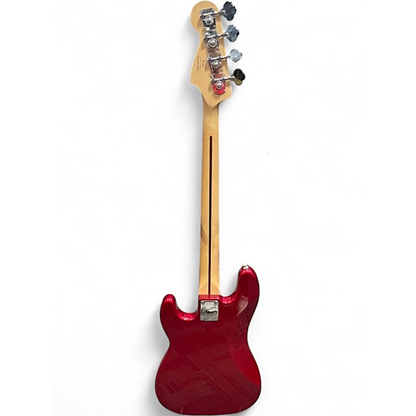 Used Squier P-BASS Candy Apple Red Electric Bass Guitar