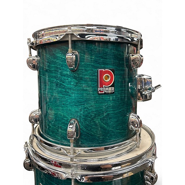 Used Premier 6 Piece 6 Piece Drum Kit teal Drum Kit