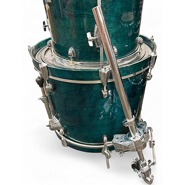Used Premier 6 Piece 6 Piece Drum Kit teal Drum Kit
