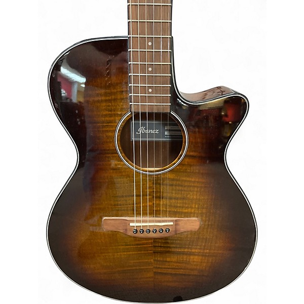 Used Ibanez aeg70 Brown Sunburst Acoustic Electric Guitar