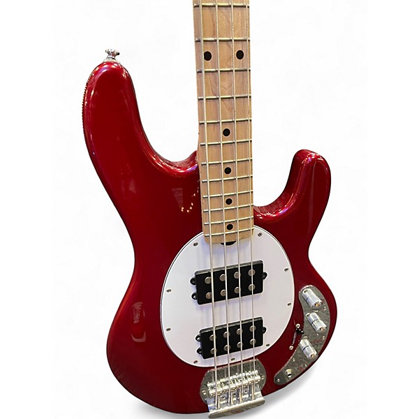 Used Sterling by Music Man Ray4 Candy Apple Red Electric Bass Guitar