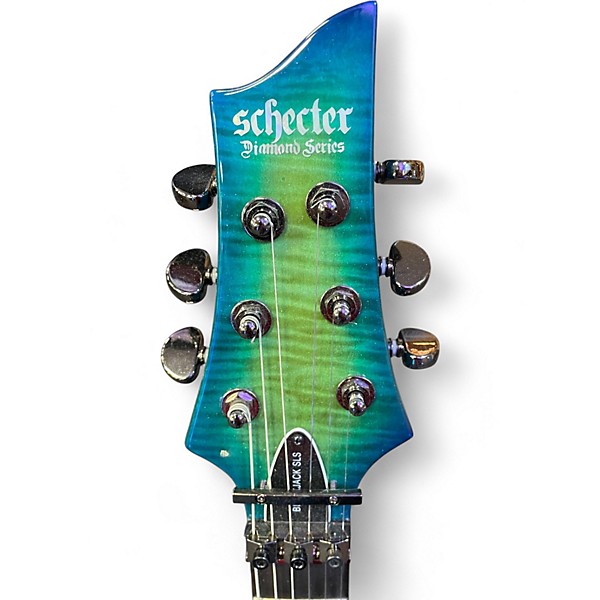 Used Schecter Guitar Research BLACKJACK SLS C1 FRS AQUABURST Solid Body Electric Guitar