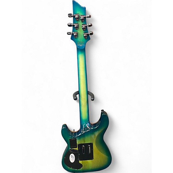 Used Schecter Guitar Research BLACKJACK SLS C1 FRS AQUABURST Solid Body Electric Guitar