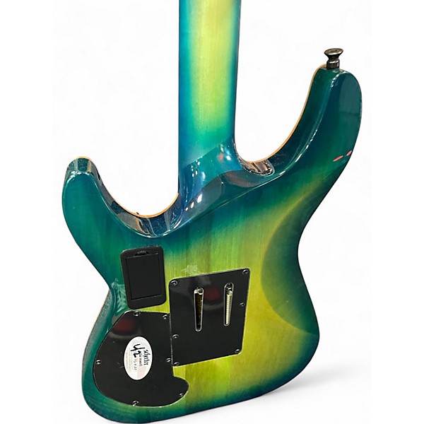 Used Schecter Guitar Research BLACKJACK SLS C1 FRS AQUABURST Solid Body Electric Guitar