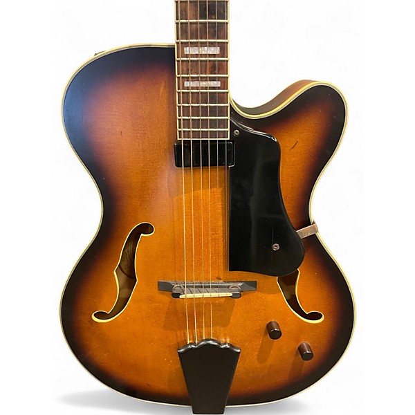 Used Washburn L600 Vintage Sunburst Hollow Body Electric Guitar