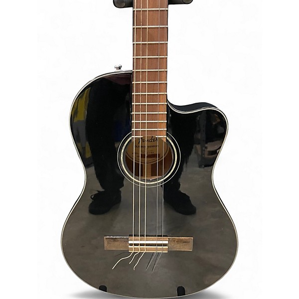 Used Fender CN-140SCE Black Acoustic Electric Guitar