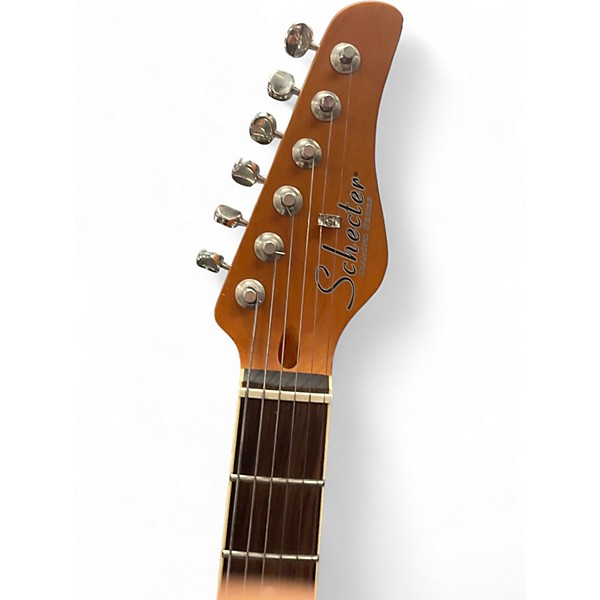 Used Schecter Guitar Research PT Black and White Solid Body Electric Guitar